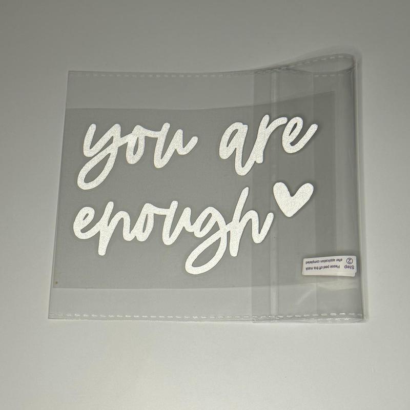 You Are Enough Letter Design Car Stickers, Car Body Decoration Sticker, Car Exterior Decoration Accessories 7