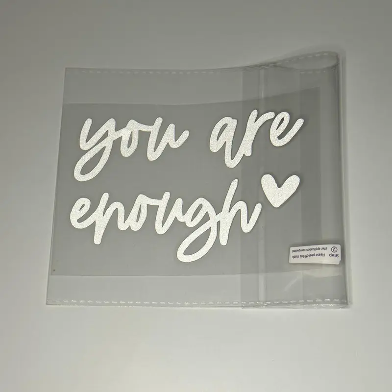 You Are Enough Letter Design Car Stickers, Car Body Decoration Sticker, Car Exterior Decoration Accessories 6