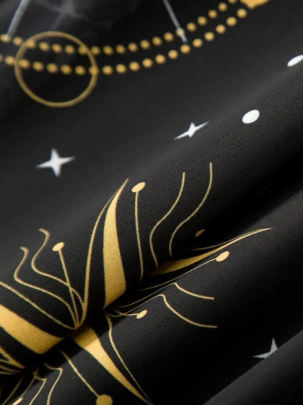 Women's Star & Moon Print Cami Dress, Retro Elegant Sleeveless A-line Dress for Party Holiday Vacation, Ladies Summer Clothes, Womenswear 4