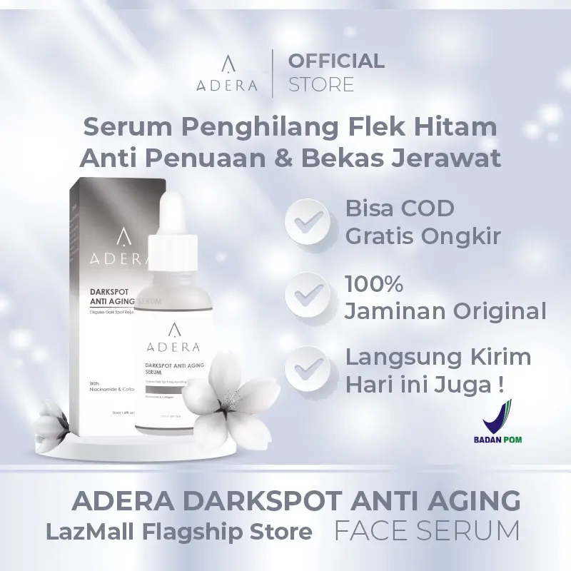ADERA SERUM DARKSPOT Mengatasi Flek Hitam, Keriput, dan Bekas Jerawat di Wajah Wanita dan Pria Sudah BPOM 100% Ori Flagship Store