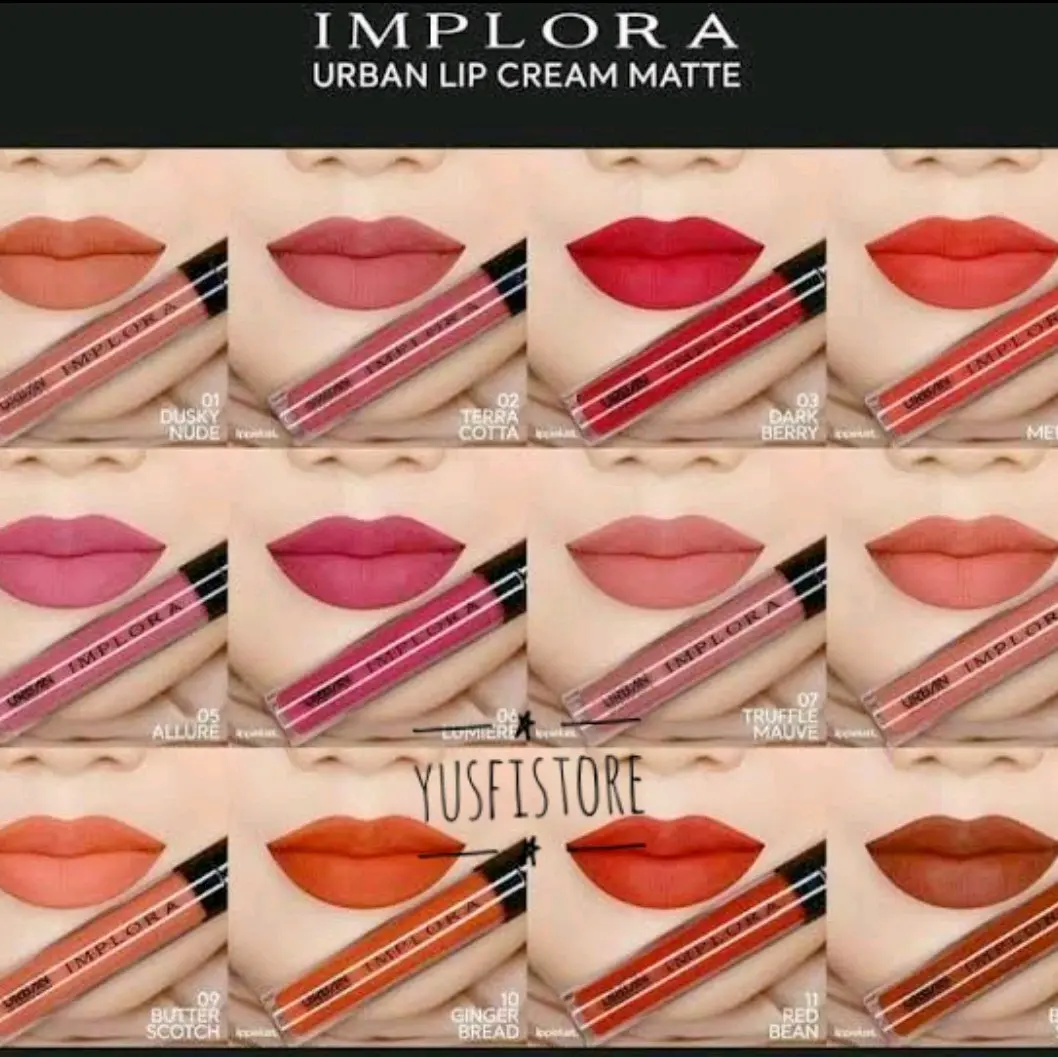 Implora Urban Lip Matte Cream Krim Bibir Matte Lip Cream Lip Stick