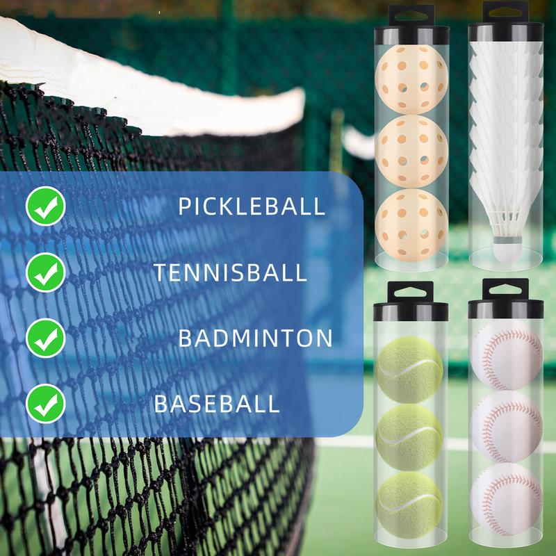Hộp lưu trữ trong suốt, với nắp, cho Pickleball, bóng cầu lông, bóng tennis, người giữ bóng, hộp đựng hình trụ, hộp Sắp Xếp, ống trong suốt, phụ kiện Pickleball, Swazsdk 1