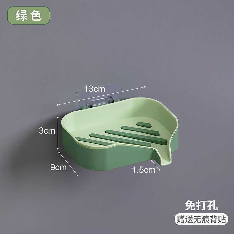 Double layered box perforated wall mounted water draining household bathroom soap non nail suction cup soap holder 6