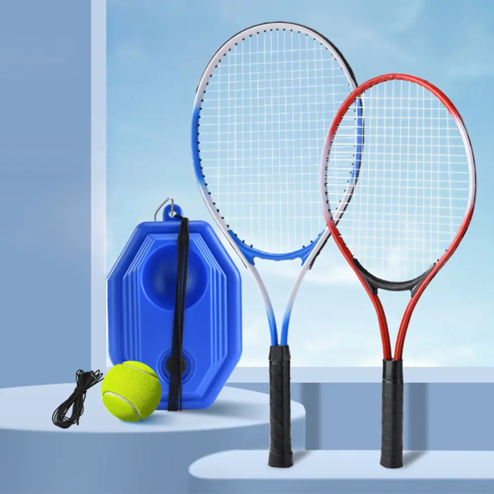Tennis Rebound Trainer Single Player With Elastic String And Base Beginner Training Aids Outdoor Training Tool Suitable For Adults And Children #458732