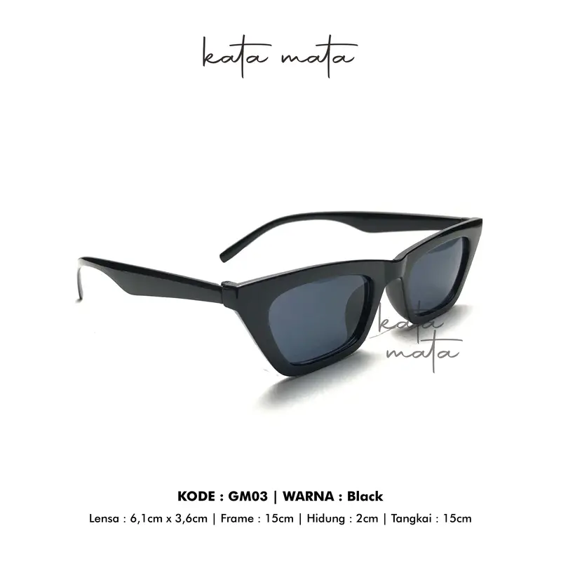 Kacamata Cat Eye Retro Classic GM03 Polarized Bingkai Penuh Mata Kucing Tanduk 1