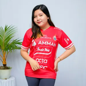 Jersey Bola Full Printing / Jersey Bola Persija Jakarta Home129 (2022)  / Gratis desain suka hati bahan Dryfit Millano Sport