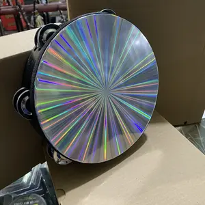 Tamborin 6, 8, 10 Inch Hologram Double Kecrekan Tambourine Tamborine merk Harrier