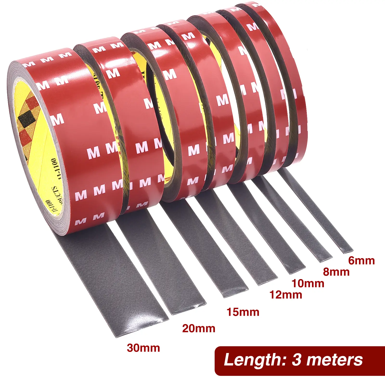 Băng Dính Keo Hai Mặt Cực Kì Chắc Chắn, 300CM, Chất Kết Dính, Thích Hợp Cho Ô Tô, Đặc Biệt Để Xé, Không Để Lại Dấu Vết, Độ Nhớt Cao, Cố Định Gắn, Dính