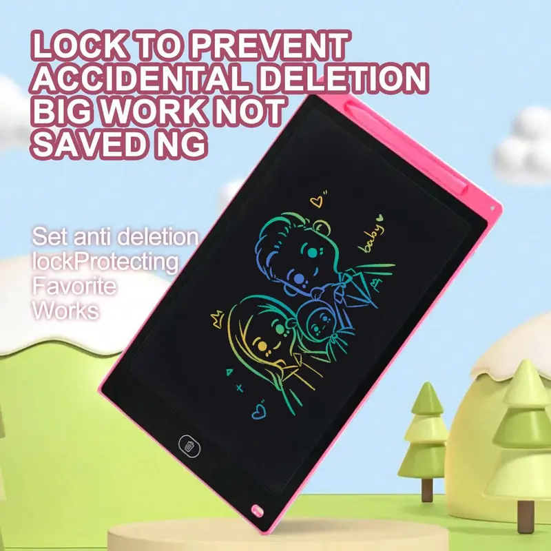 12 inch LCD Message Writing Tablet, 1 Piece Colorful Doodle Board Drawing Pad, Erasable Reusable Drawing Tablet for Toddlers Gift, Educational Learning Tablet Toy, Baby Toys, Education Devices, Fun Toys for 13 Year Olds to Feel Good, Teenage Boy Gift 5