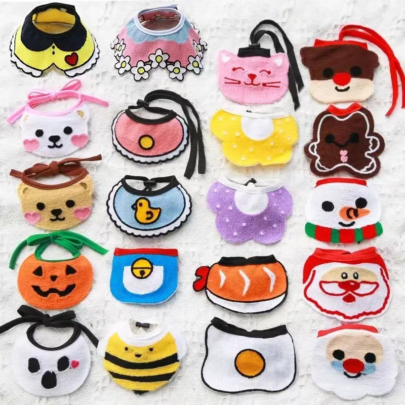 Pet bib/Cat small dog drool bib/Cat dog neck triangle bib/Dog bib/Cat bib cute style