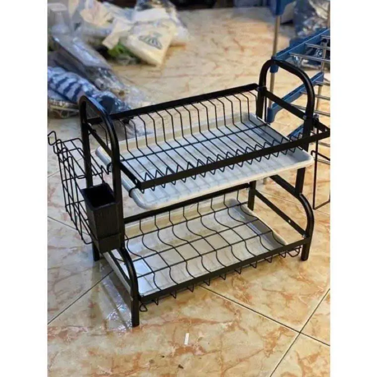 Kệ Úp Chén Bát 2 Tầng Có Khay Hứng Nước Giá Úp Bát Nhà Bếp Đa Năng Phong Cách Hiện Đại cây  treo keg i keg i kệ  góc