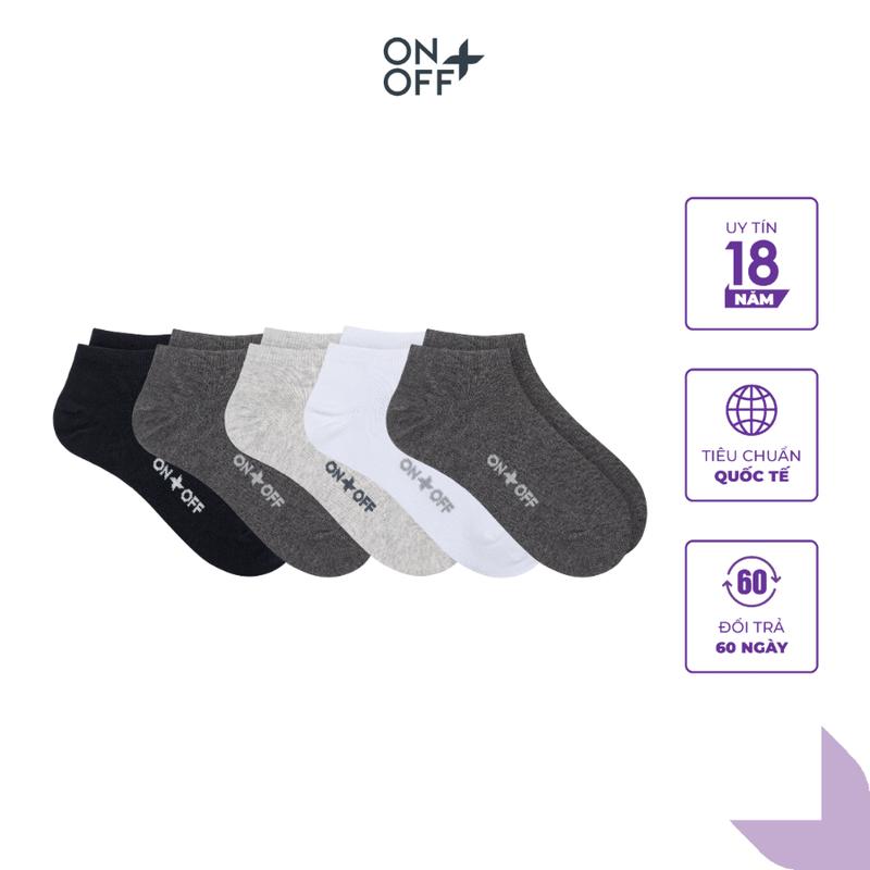 Pack 5 đôi tất nữ không cổ chất liệu cotton kháng khuẩn khử mùi ONOFF - 16AP24A145