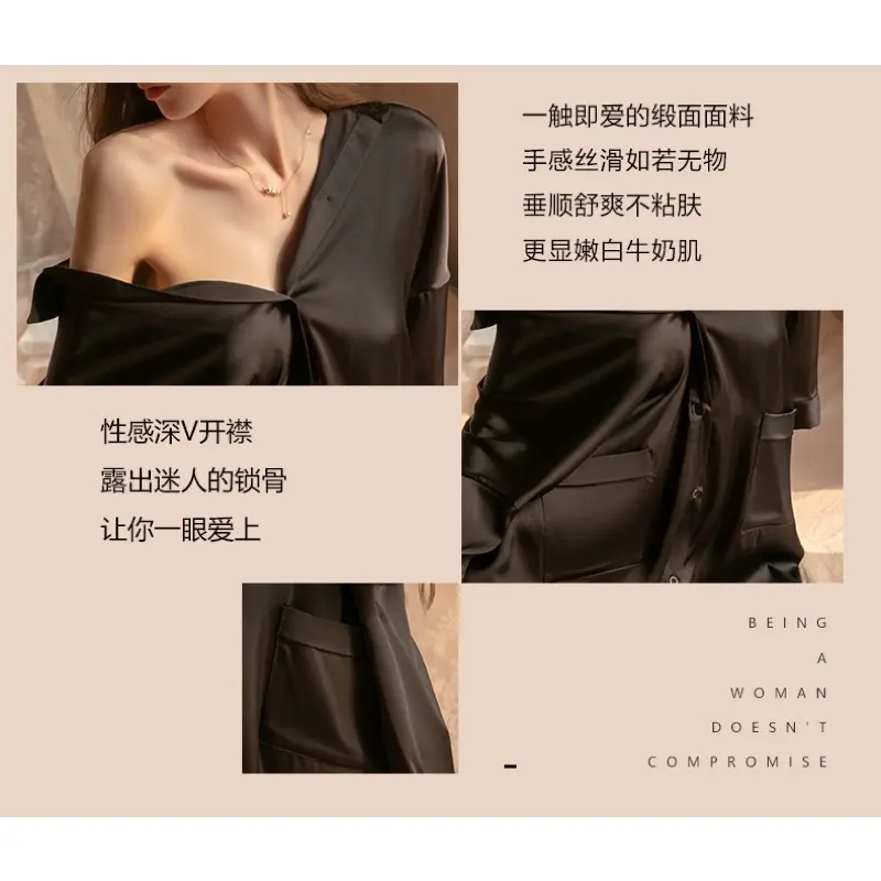 Sexy Lingerie Oversize Lingerie kemeja baju tidur sexy wanita bahan satin bigsize / Sleepwear Lingerie 01 6