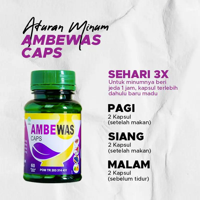 Ambewas Caps Membantu Meringankan Gejala Ambeien / Wasir Makkata Ambewas Kapsul Asli BPOM 3