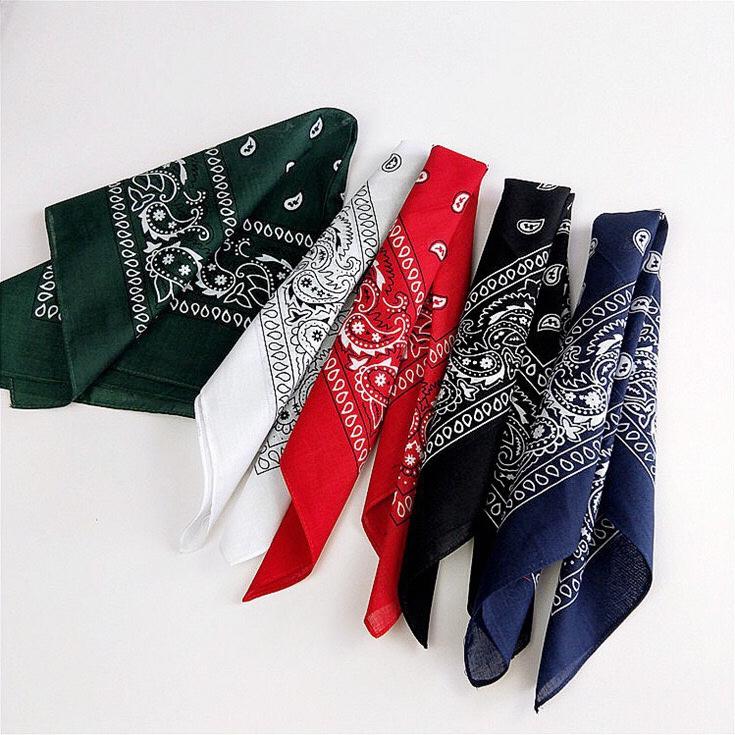 Khăn bandana cotton size 55x55cm cho nam và nữ phong cách hiphop đường phố streetwear Khăn turban đa năng - The Collar Box