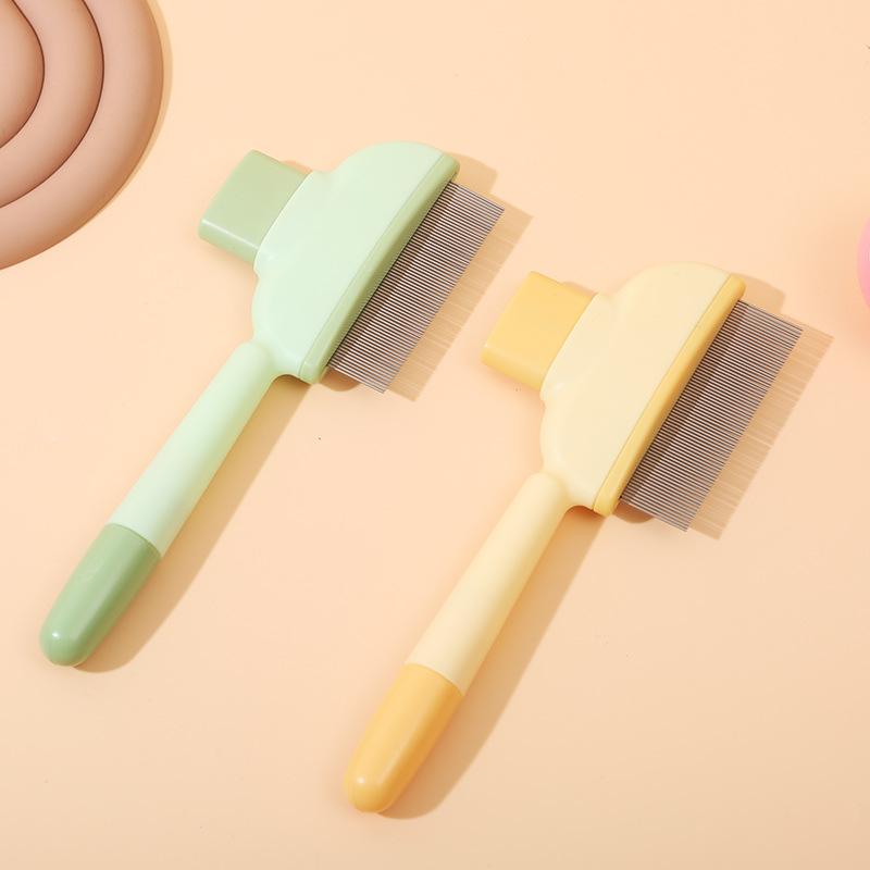 Product Introduction of Cat Dog Comb Knot Opening Float Hair Cleaning Artifact Pet Self-Cleaning Comb Comb Long Hair Massage Knot Hair Removal Special 14