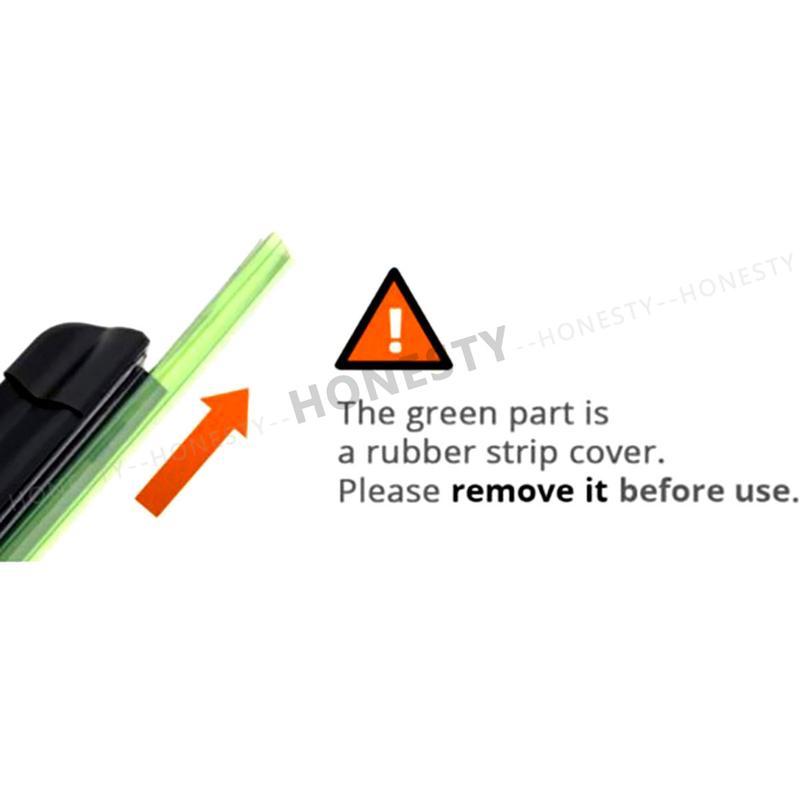 Product Introduction of Universal Car Boneless Wiper Blade U Hook Type Windscreen Windshield Rubber Hybrid Auto Wipers 4