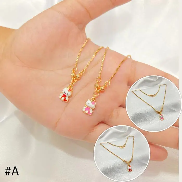 Shareen Kalung Anak Koye Cat Aksesoris Fashion Xuping - A, Merah free cod