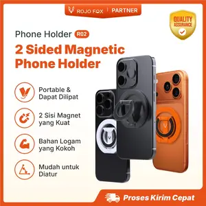 ROJO FOX R02 2-Sided Magnetic Ring Stand | MagSafe Compatible | Tipis & Ringan, Putar 360° , Foldable | Bahan Alloy Premium