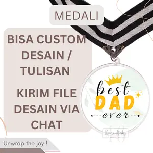 Medali Best Dad Ever Ulang Tahun Hari Ayah