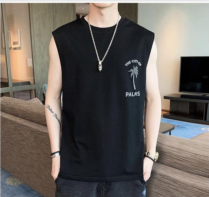 Product Introduction of Áo thun balo tanktop in hình nổi  cây dừa Nam Menswear có thể giặt máy đơn giản 6