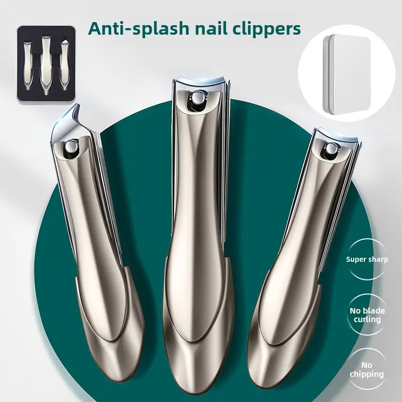 [Free Shipping]Premium Anti-Splash Nail Clipper Set – 3-Piece Gift Box Edition, All Anti-Splash Design