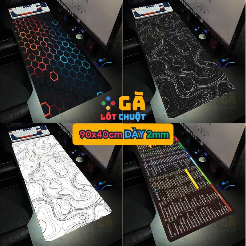   Deal Live 90 2mm Lót chuột cỡ lớn kích thước 90x40 cm Dày 2mm có bo viền chắc chắn nhiều mẫu mã - Gà Lót Chuột 