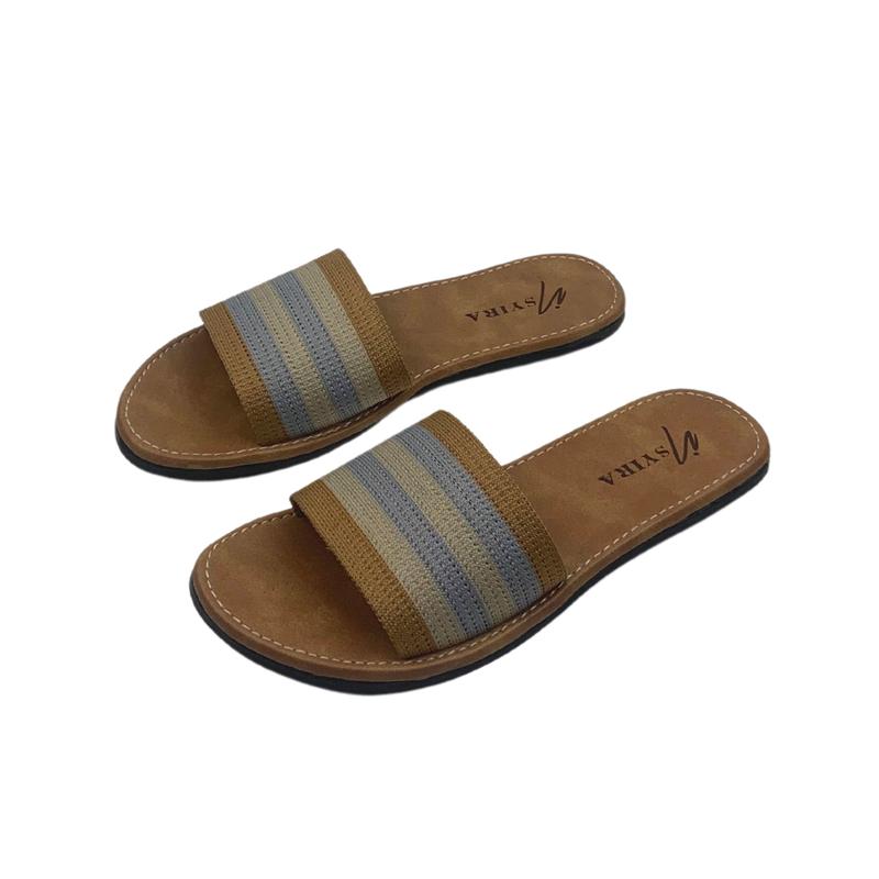 Insyira - Sandal Wanita Renata / Sandal Selop Wanita Non Slip / Sandal Rajut Coklat Hitam 5