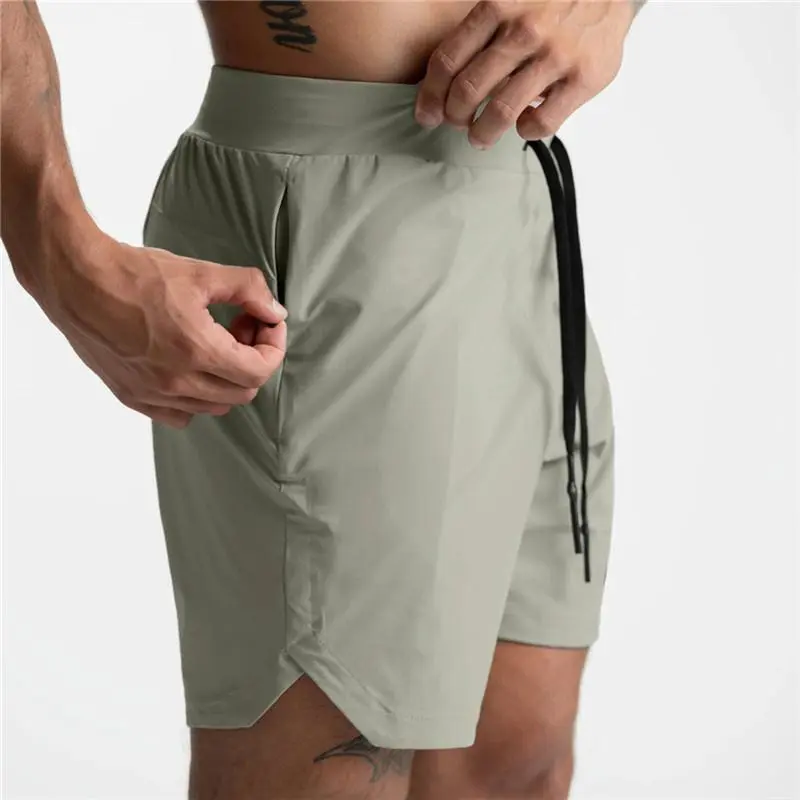 Summer New Gym Jogging Shorts Men's Sports Fitness Quick-drying Multi-pocket Running Shorts