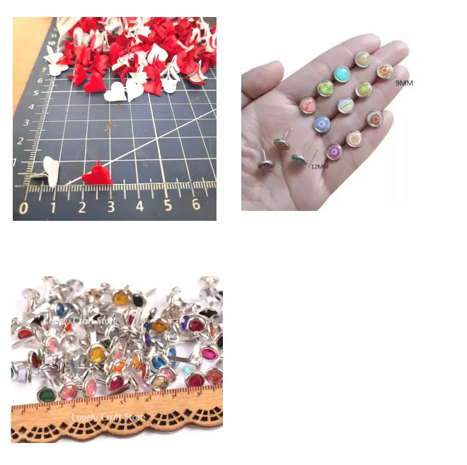 LovelyCraftStore | 50pcs/100pcs/set Brads Paper Fastener Split Pins Pin Kertas Scrapbook embellishments 1