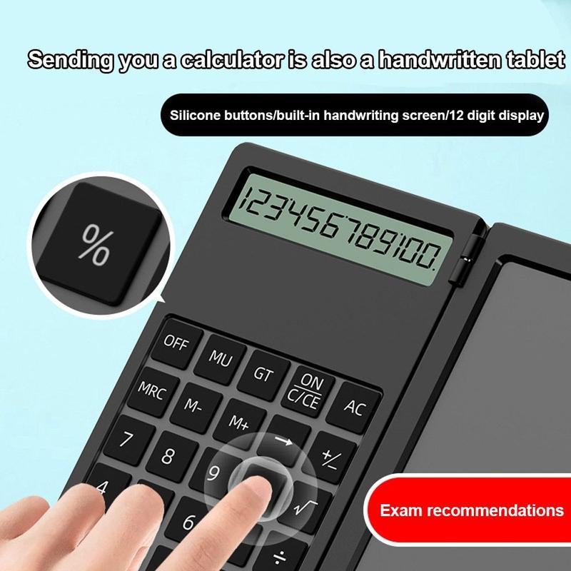 Product Introduction of upinon Professional 12-Digit Scientific Calculators With Stylus LCD Notepad Math Calculator Foldable Writing Pad Accounting Calculator Office 18