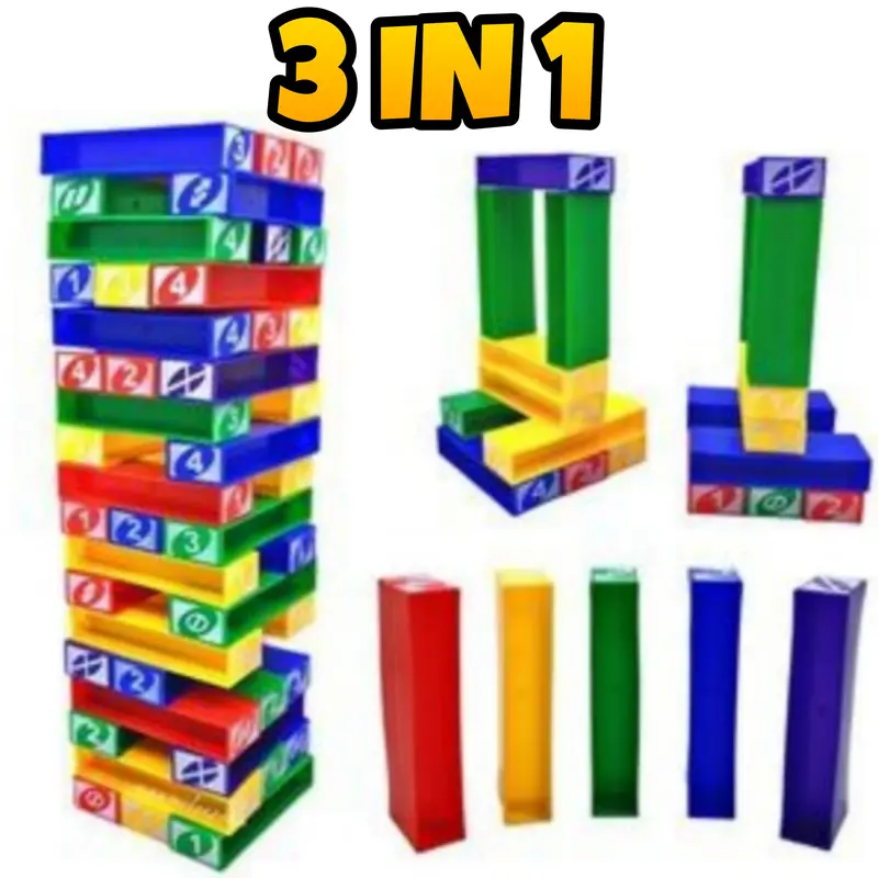 ( BISA COD ) PROMO Mainan Anak Tower Stacko Plus Palu / Mainan Keluarga / Mainan Balok Susun SNI Murah 2