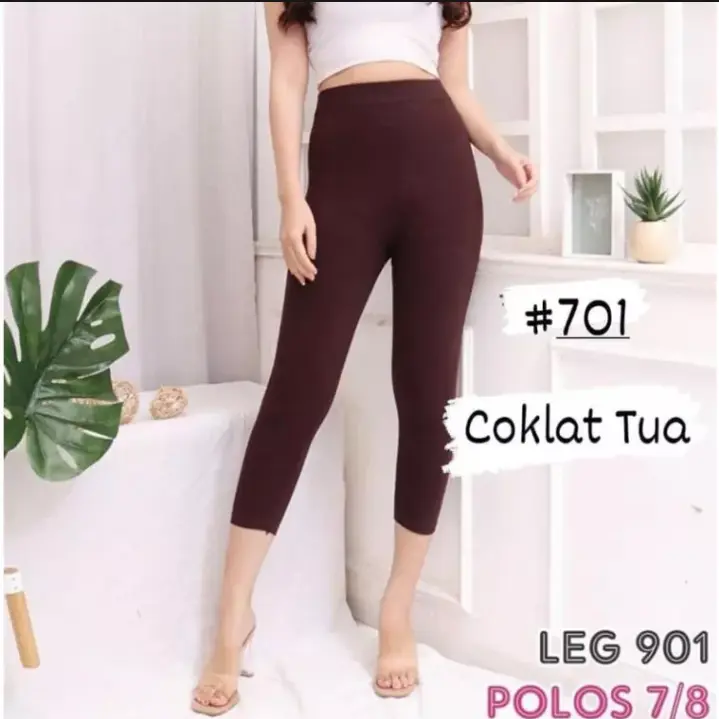 LEGING pendek wanita 7/8 merk neron - legging wanita jumbo import - Legging wanita7/8 pendek import Polos Melar 4