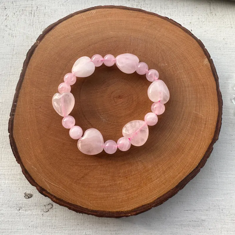 Love Attractor Rose Quartz Bracelet  Perhiasan 0
