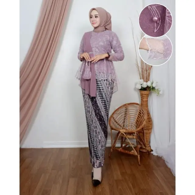 Promo Ramadhan -DJ collection 21-Setelan Kebaya Aurora Selendang -Kebaya Busui Friendly modis Dan Elegan - kebaya Wisuda - Baju Pesta - Kebaya Kondangan-Kebaya Remaja 6