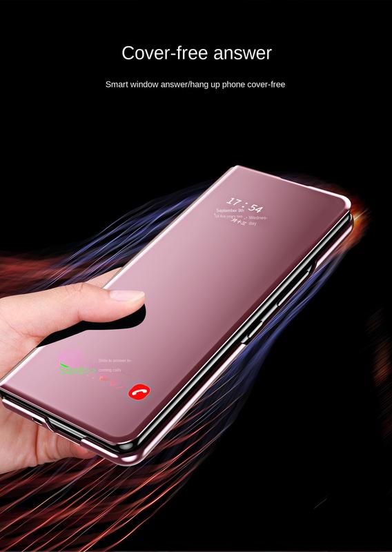 Product Introduction of case for Samsung Galaxy Z Fold5 Fold4 Fold3 Fold2 mobile phone case folding screen smart flip mirror all-inclusive anti-drop protective cover 4