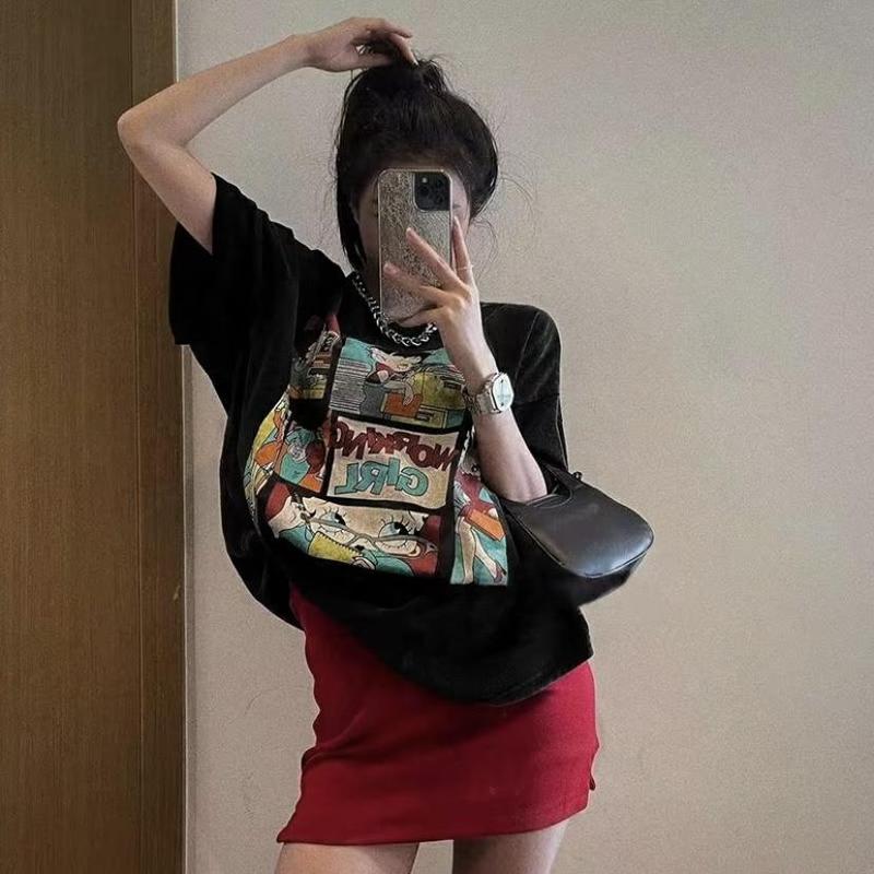 Áo thun ngắn tay dành cho nam và nữ vào mùa hè chuyên đi cặp đôi áo cotton dày đặc làm đáy 1