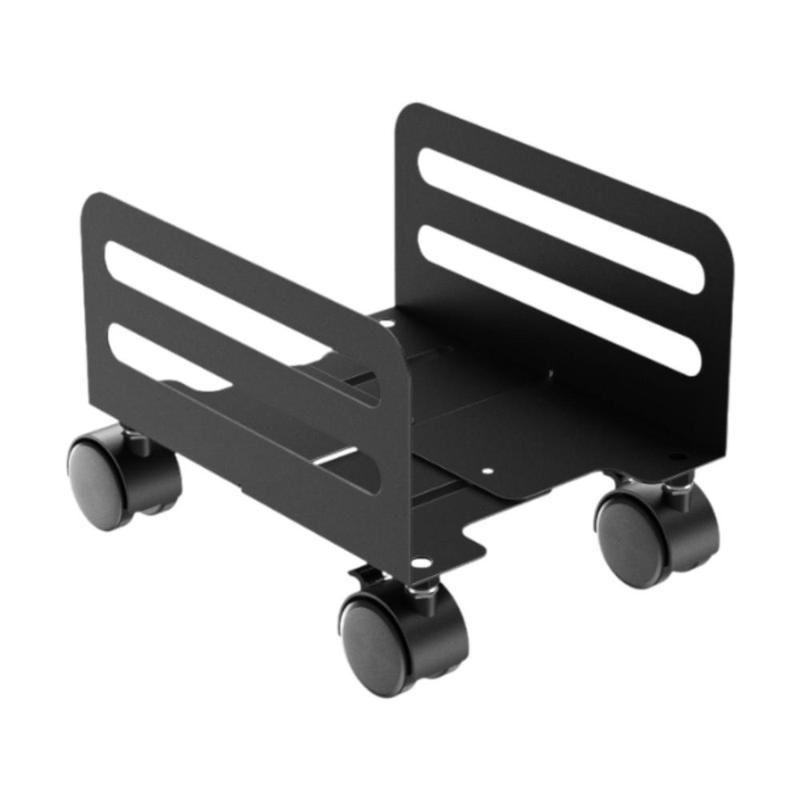 Computer Host Bracket Retractable Floor Cart with 4 Caster Wheels ...