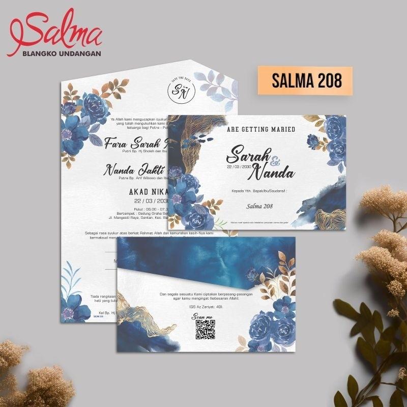 Undangan Pernikahan Kekinian   SALMA 208 Elegan Modern Paket Lengkap 100 PCS Gratis Label & Plastik - JanjiKita | Default