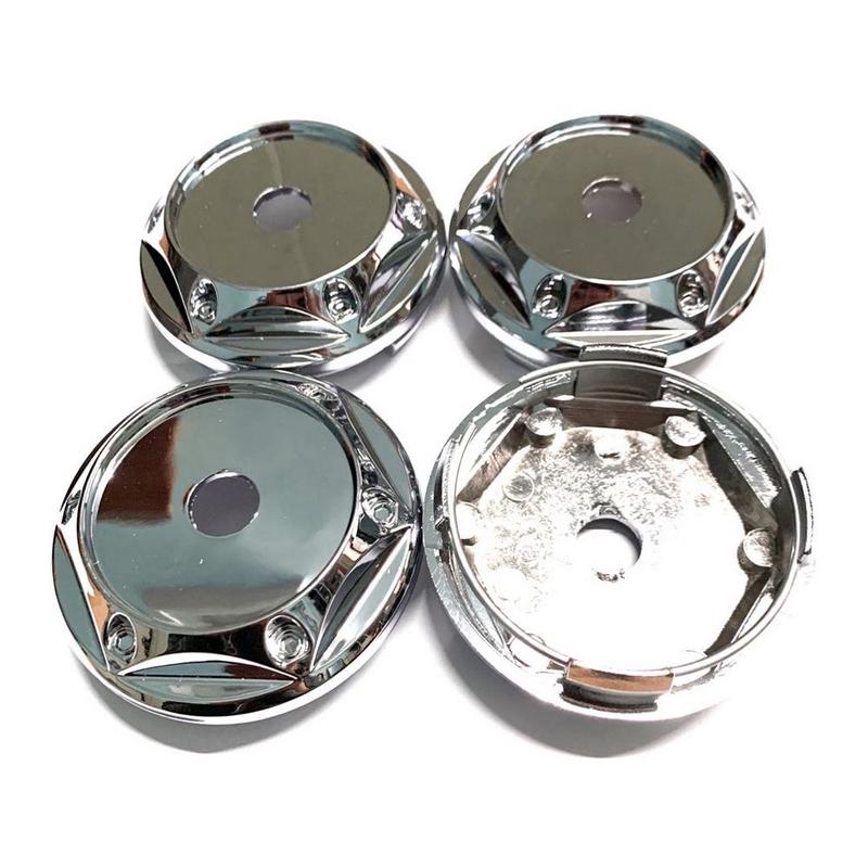 Car modification 4PC 68mm  Centre Caps  black silver Car Wheel Rim Hub Cap Dustproof Cover 3