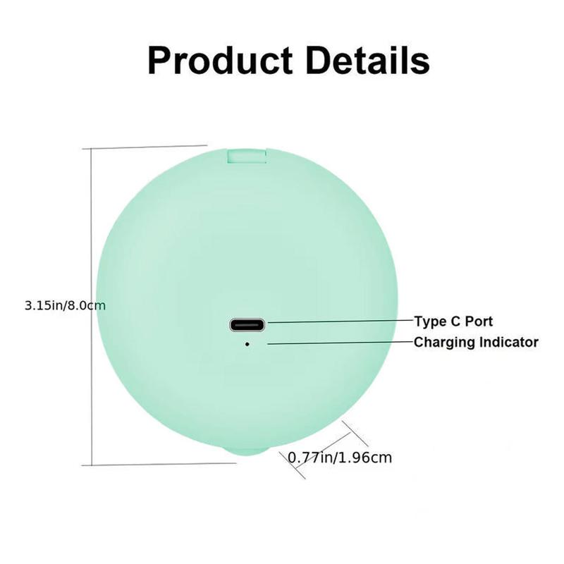 Portable Folding Makeup Mirror With Light, 1 Count Double-sided Compact Pocket Mirror, Makeup Tool For Women 1