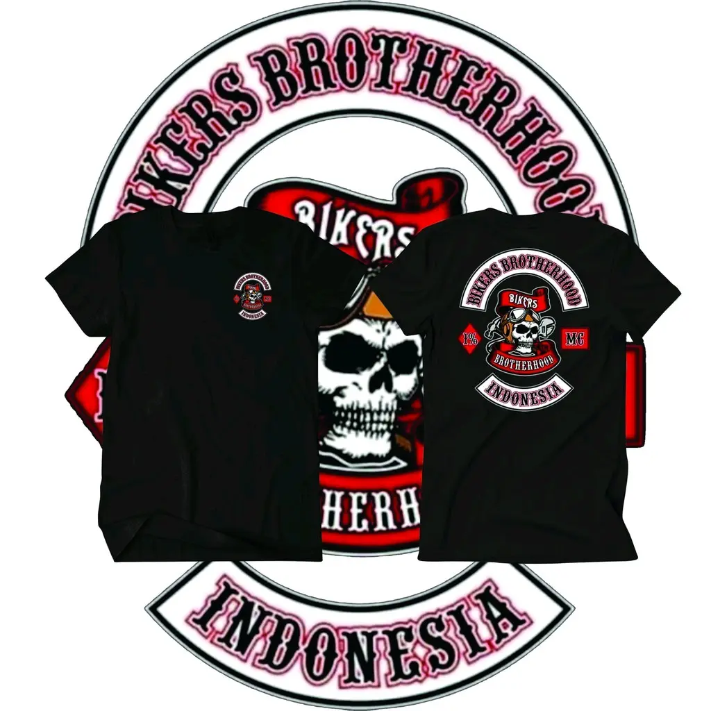 KAOS BAJU BIKERS BROTHERHOOD MC 1% KEREN BAHAN ADEM CASUAL
