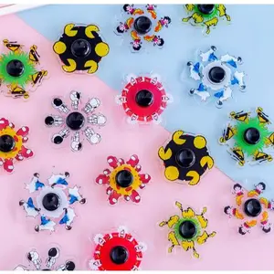 RG Fidget Spinner TRANSPARAN Motif KARTUN Mainan Anak Hand Spinner Penghilang Stress