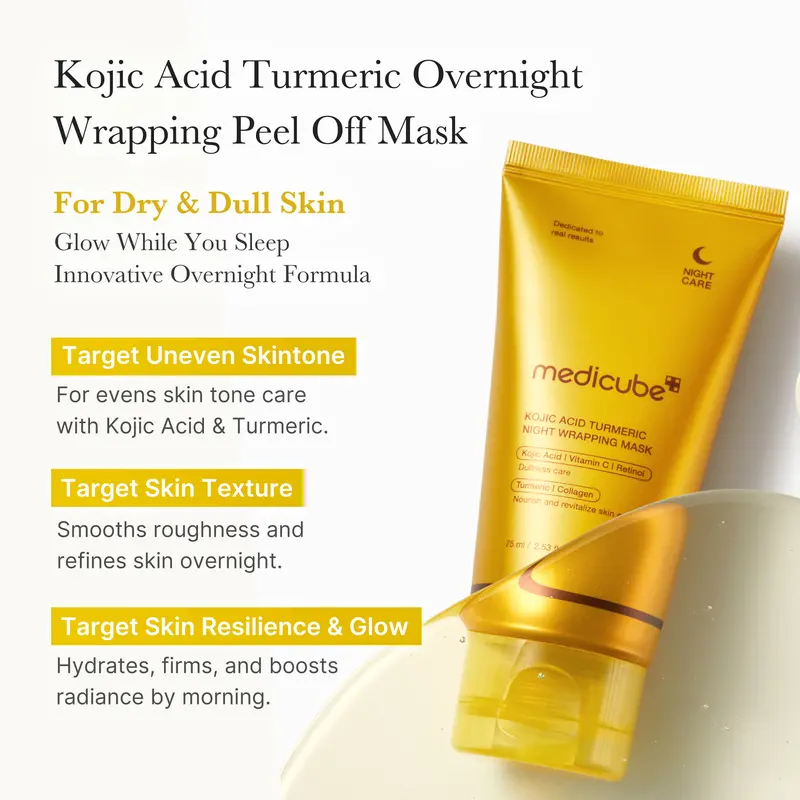 Kojic Acid Turmeric Night Wrapping Mask |   Overnight Wrapping Mask, Morning Shed, Turmeric, Niacinamide, Vitamin C 2