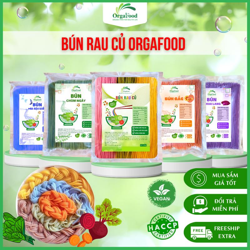 Bún rau củ ngũ sắc Orgafood túi 1kg mix 5 vị EAT CLEAN thực dưỡng