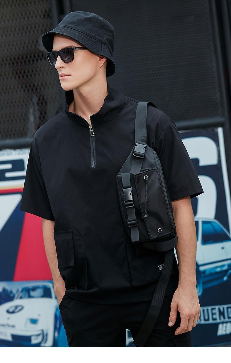 Product Introduction of 2025 New Trendy Crossbody Bag for Men Summer Ins Japanese Style Small Backpack Student Sports Waist Bag Unisex Casual Shoulder Chest Bag 6