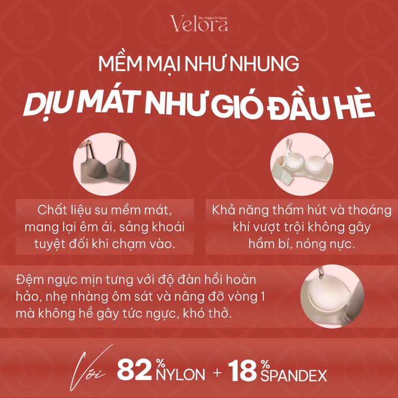 Áo Lót Nữ Đúc Su MagicCup Nâng Ngực 3D Chống Xệ, Chống Tuột, Mềm Mại, Thoái Mái - VELORA 5