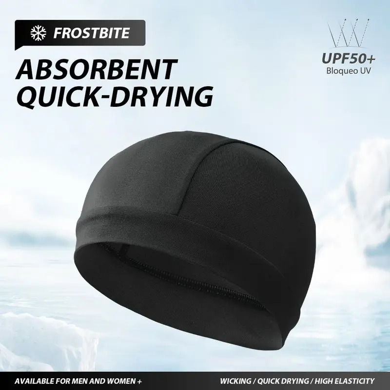 Solid Color Cycling Helmet Liner Cap, Sweat-absorbing Quick Drying Cycling Liner Cap, Multifunctional Elastic Helmet Liner Cap, Breathable Comfortable Cycling Liner Cap for Outdoor Sports Use 8