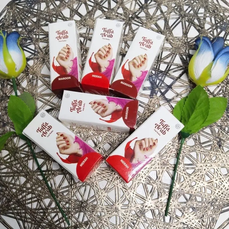 Henna TUFFA ARAB Warna Awet tahan lama sah buat Wudhu & Sholat Kuku Tangan Nail Art Polish Kutek 8