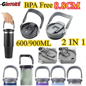 2 in 1 30oz Tutup Tumbler Gagang Tutup Tumbler Handle 2in1 Tutup Tyso Tumbler Portable Tutup Botol Tumbler/Tutup Botol Minum Tutup Tumbler ORI 2in1 Ukuran 600/900ml Cocok Untuk Botol Minum